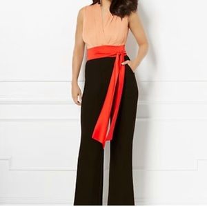 Eva Mendes Colorblock Jumpsuit. SZ. L